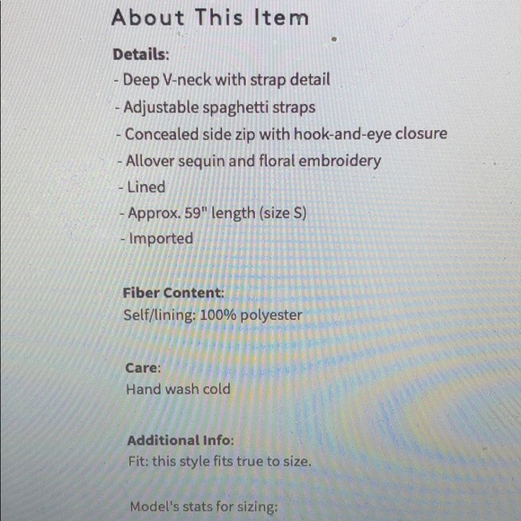 L’Atiste  sequin floral embroidered sequin dress - Picture 5 of 7